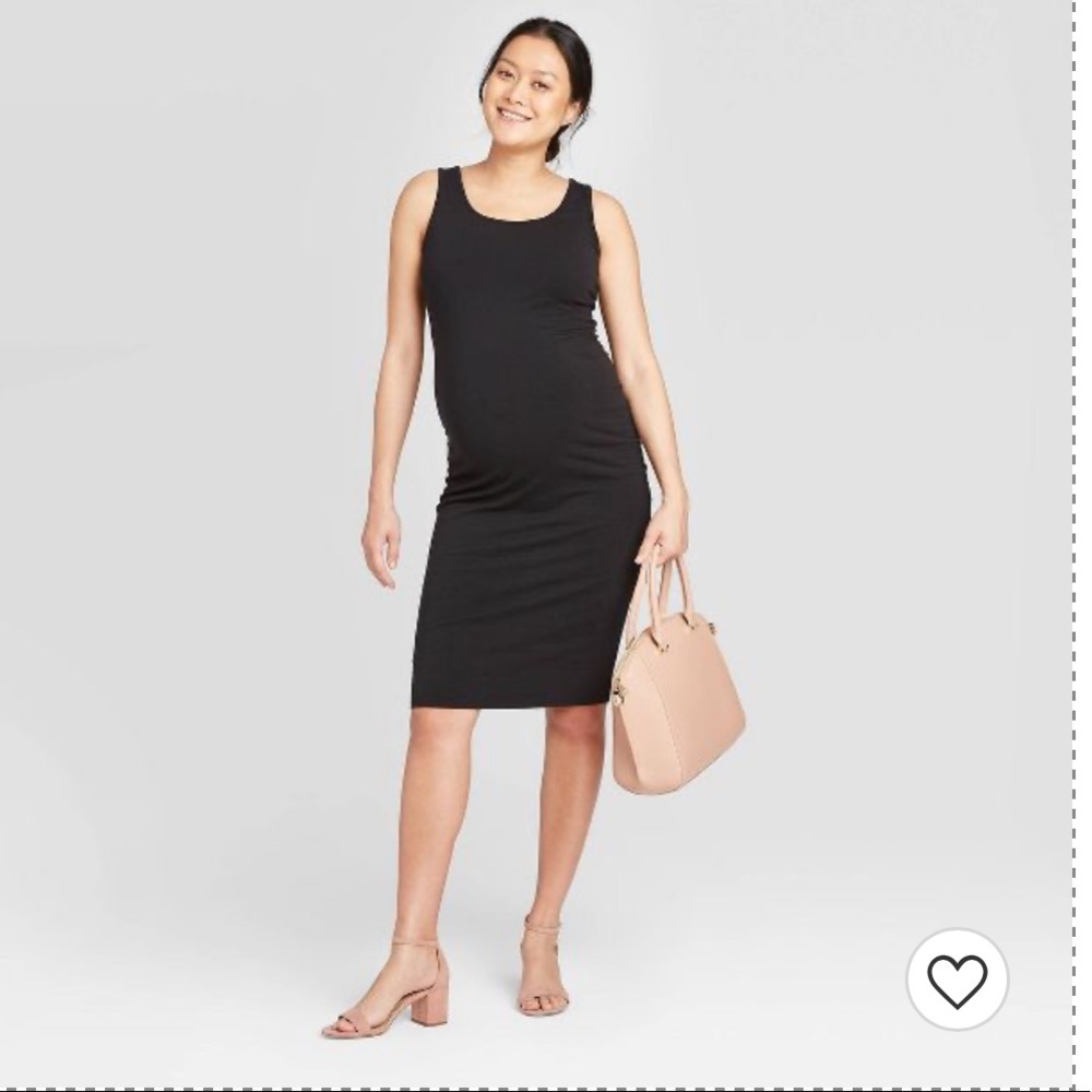Black maternity tank dress, size small